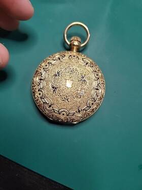 253337 Waltham 1865 Ps Bartlett Pocket Watch 14kt Gold