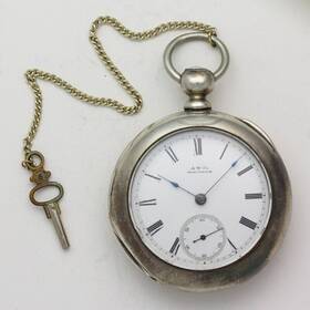 2566150 Waltham Appleton Tracy And Co. 18 Size Coin Key Wind Pocket Watch Ca. 1885