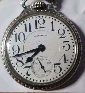 25679017 Waltham Working Antique 21 Jewel 14k Gold Crescent Street Movement Pocket Watch