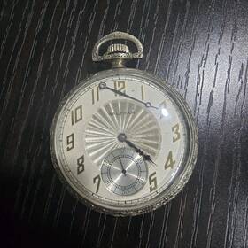 26245236 Waltham Antique 1902 Pocket Watch - 7 Jewel Runs Broken Minute Hand