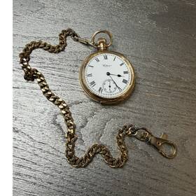 26399516 Waltham P.s. Bartlett Pocket Watch - 17 Jewels Gold-plated Case Running