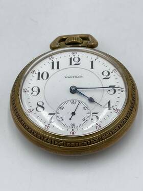 252754 Waltham 2754 Pocket Watch Working Estate Find 21 Jewel Lever 5 Position Aamco