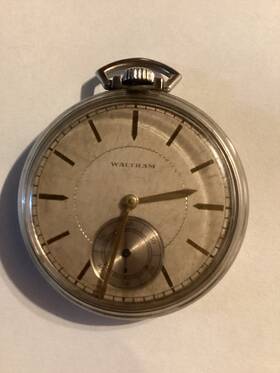 28030834 Waltham Pocket Watch # - 7j Parts Or Repair Keystone Case Usa