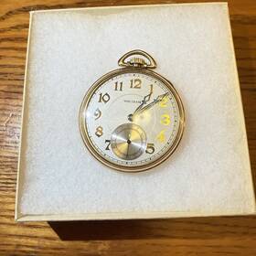 28855652 Waltham Antique 17j Pocket Watch Art Deco Gold Filled Overwound As-is