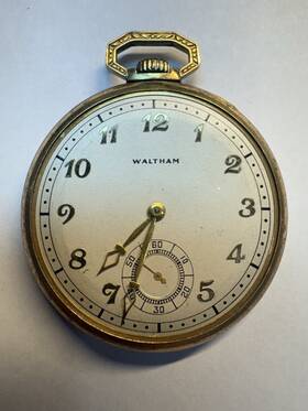 29111284 Waltham Colonial Premier Watch With Chain And Vintage Letter Opener W016