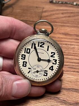29237720 Waltham Riverside 21 J Pocket Watch White Dial