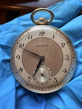 32441625 Waltham Pocket Watch Colonial R 12s 17j 1946 10k Gf Keystone