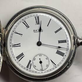 3545573 Waltham Seaside Quality Coin Silver Lever Set And Stem Wind Hunter S/n