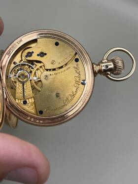 359588 Waltham Vintage Watch Co. Gold Sidewinder Pocket