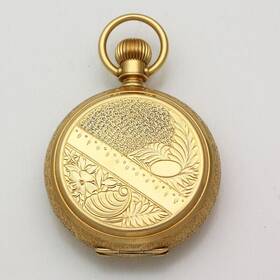 3758828 Waltham Ps Bartlett Model 1883 14k Yellow Gold Full Hunter Pocket Watch Ca. 1888