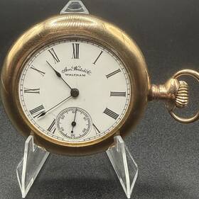 3866938 Waltham Antique 1888 Pocket Watch Model 1883 Gold Filled Rambler Case
