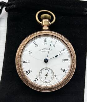 Waltham 4166308 Rare 1884 Am. Watch Co. Wm. Ellery 18s 11j 24-hour Dial Running