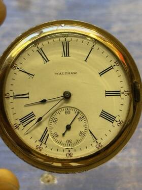4737538 Waltham Antique 1904 14k Solid Gold Pocket Watch - 15j Model 1902 Serviced
