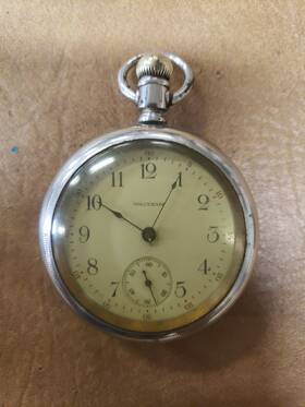 5028 Waltham #5028 Pocket Watch Inch Not Working
