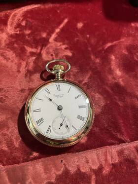 5096773 Waltham American Nickel 18s Pocket Watch For Repair Gold Plated Movement