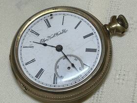 5166449 Waltham Elgin Pocket Watch Size 18 7 Jewels J Boss 20 Years 1893 Model 4 Yr