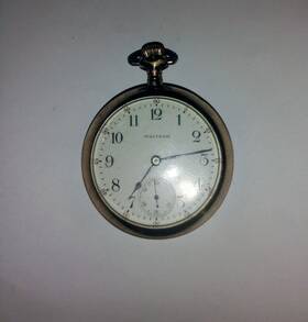 5362799 Waltham Antique 18s 17j Grade P.s. Bartlett Open Face Pocket Watch Scenic Case