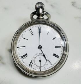 540882 Waltham Vintage American Inch Bond St. Pocket Watch Working Early 1900s