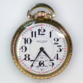 5704839 Waltham 17 Jewel Gold Plated Montgomery Dial Runs - Serviced