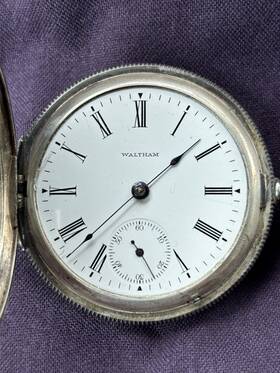 573618 Waltham American Pocket Watch 1900s Vintage Functional