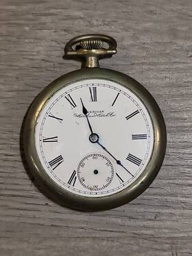 5945507 Waltham Vintage American Watch Co Pocket 2 Inch Round Usa Parts Only