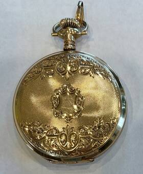 609584 Waltham 1908 14k Solid Gold Full Hunter Pocket Watch