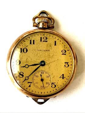 6096762 Waltham Antique Pocket Watch Working Condition
