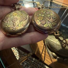 618856 Waltham Vintage Gold Filled Hunter Pocket Watches Lot Of 2 Please Read