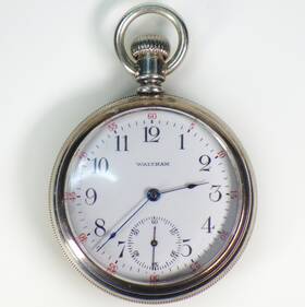Waltham 6205046 Manual Wind Pocket Watch Runs