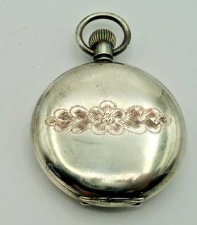743489 Waltham Antique Hunter Case Sterling Silver Size 16