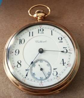 7639521 Waltham 1896 Riverside 14k Solid Gold 16s 17j M1888 2 Tone Movement