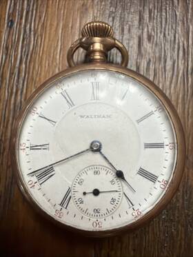 8057840 Waltham 1883 Pocket Watch Working 17 Jewels
