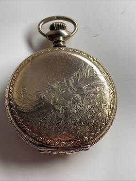8228925 Waltham Seaside Pocket Watch 6s Gf Hunter Case Pendant Set And Wind S/n