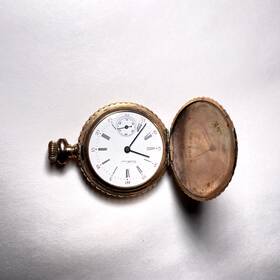 8443303 Waltham Pocket Watch 14k 7j Grade Seaside Model 1891 Not Running #8443303