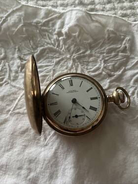 8541060 Waltham A.w.w. Co. Mass. Pocket Watch Runs And Ticks