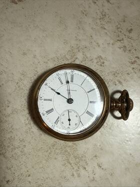 8557154 Waltham Pocket Watch 17 Jewels Gold Plated