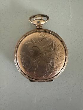 8849969 Waltham 14k Antique 1898 Hunting Seaside Pocketwatch