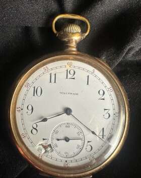 9662164 Waltham American Watch Co. Pocket 1900 12s 14k Gold Gf Keystone
