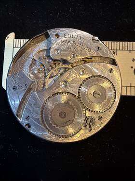 A14-24 Waltham 12s7j Equity Pocket Watch Face Only 9k Made See Pics For Specs