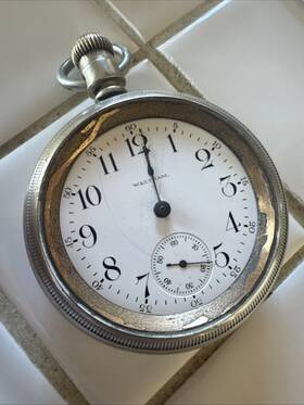 A246 Waltham 15j Manual Wind Nickel Silver Pocket Watch For Repair