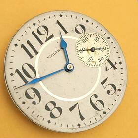 M1899 Waltham Sf7 Rare 15j 16s Hunter Pocket Watch Movement Good Bal Seconds 9