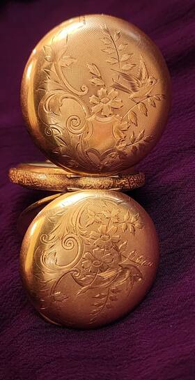 Pre1889 Waltham Antique 14k Gf Double Hunter Rr Railroad Pocket Watch C 1890 Keystone