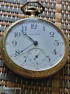 Sn19986314 Waltham 1913 Works Great 17 Jewels