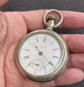 Tj1365 Waltham Antique Inch Seaside Pocket Watch - 15 Jewels Circa 1899