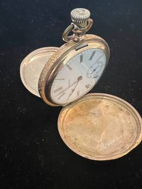 Watch-1892 Waltham Vintage Gold Filled Hunter Vntg- Case # 6175733 Mvmt# 1068275