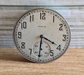 Waltham Watch Company 8516520 Antique 1924 Elgin Pocket Movement And Dial Size 12 Lever Set For Parts Wp4