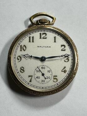 Ws-26 Waltham Ws-25 Antique 12 Size 17-jewelworn Gold Plated Case Pocket Watch