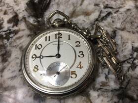 Ws-57 Waltham Colonial Open Face 14k Gold Filled &1 4k Chain Pocket Watch