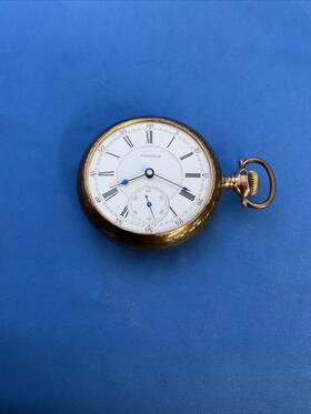 Ww12 Waltham Pocket Watch 18s 17 Jewel Ww12/030 Read Description