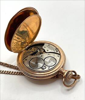 Walthams 15201331 Works Nm Antique 1906 Gold Filled Pocket Watch 52 Inch Fob Chain Diamond